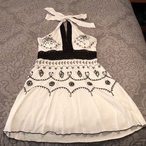 Embroidered Empire waist Halter Top